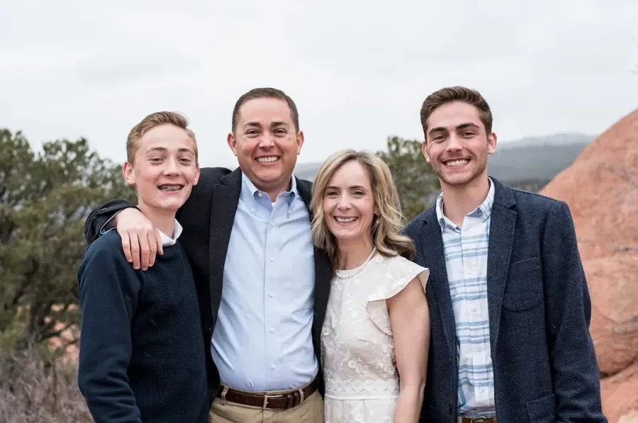 Michael Allen with his family at Garden of the Gods